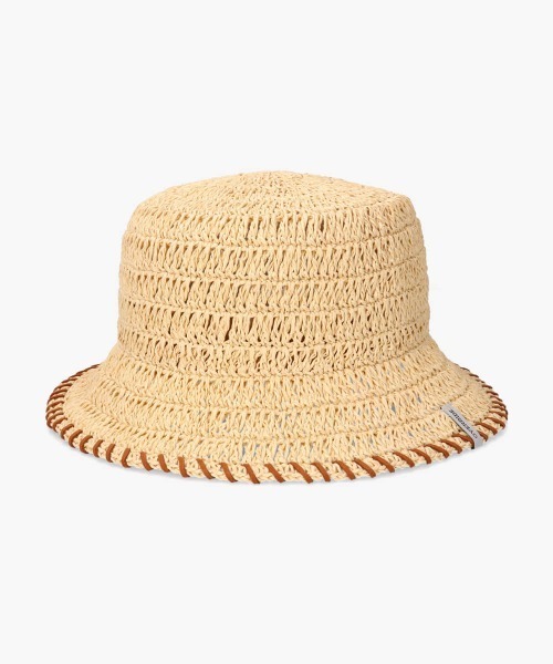 OVERRIDE（オーバーライド）の「OVERRIDE PAPER CROCHET ST BUCKET HAT / オーバーライド（ハット・レディース・ライトベージュ/ブルー/ブラウン・58cm）」の11枚目の写真