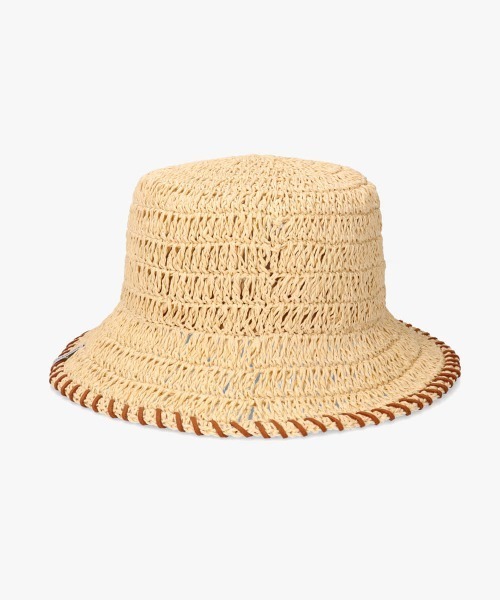 OVERRIDE（オーバーライド）の「OVERRIDE PAPER CROCHET ST BUCKET HAT / オーバーライド（ハット・レディース・ライトベージュ/ブルー/ブラウン・58cm）」の14枚目の写真
