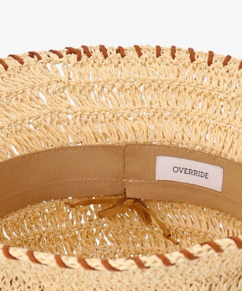 OVERRIDE（オーバーライド）の「OVERRIDE PAPER CROCHET ST BUCKET HAT / オーバーライド（ハット・レディース・ライトベージュ/ブルー/ブラウン・58cm）」の19枚目の写真
