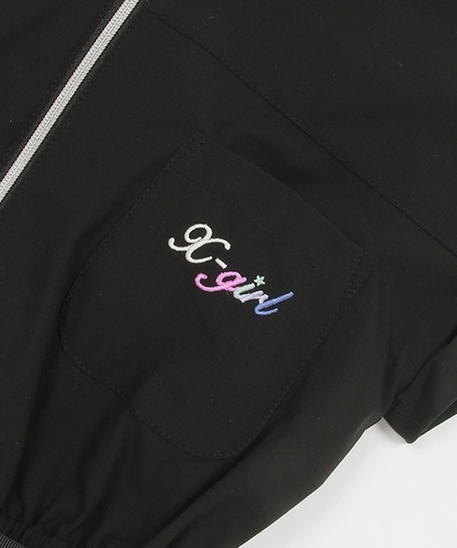 X-girl Stages(エックスガールステージス)の「防汚加工ハーフジップワンピース(ワンピース・キッズ・ブラック/アイボリー/ピンク・120cm/130cm/140cm/100cm/110cm/90cm)」の9枚目の写真