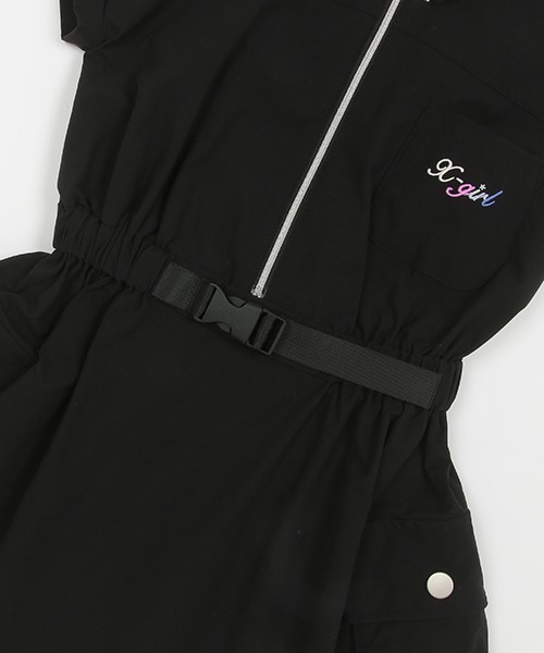 X-girl Stages(エックスガールステージス)の「防汚加工ハーフジップワンピース(ワンピース・キッズ・ブラック/アイボリー/ピンク・120cm/130cm/140cm/100cm/110cm/90cm)」の10枚目の写真