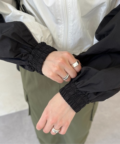 CPCM（シーピーシーエム）の「裾ドロスト配色トラックジャケット（ブルゾン・レディース・パープル/ブラック/オフホワイト・FREE）」の19枚目の写真