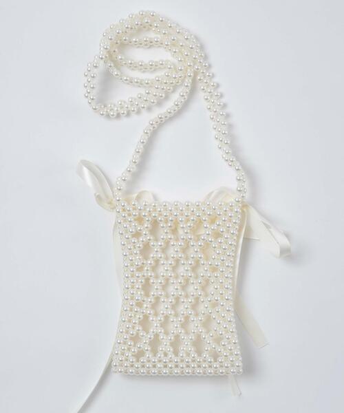 WEGO（ウィゴー）の「WEGO/パールリボンスマホショルダーポーチ（スマホグッズ・レディース・その他1・FREE）」の4枚目の写真