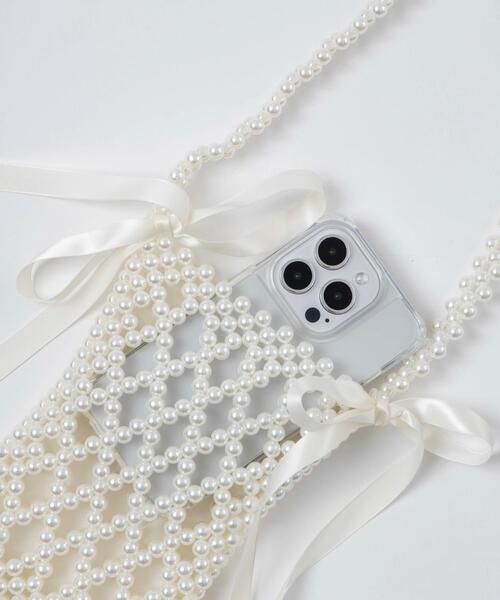 WEGO（ウィゴー）の「WEGO/パールリボンスマホショルダーポーチ（スマホグッズ・レディース・その他1・FREE）」の6枚目の写真