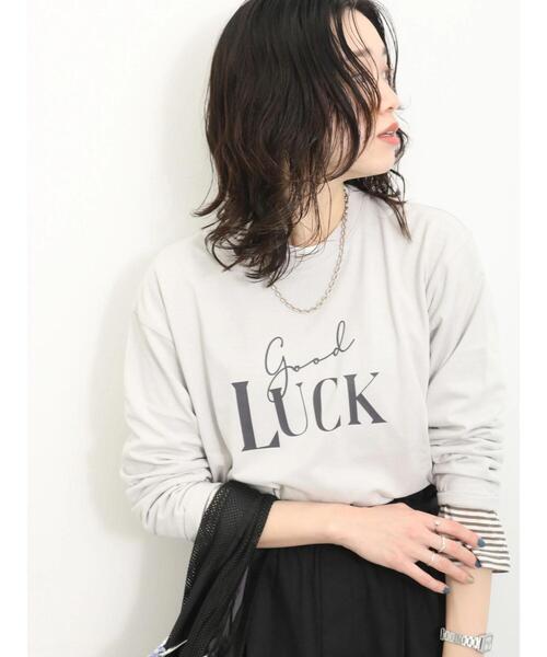 Samansa Mos2 blue（サマンサモスモスブルー）の「アソートロゴロンT（Tシャツ/カットソー・レディース・シルバーグレー/チャコールグレー/ブルー/オフホワイト/ラベンダー・F）」の21枚目の写真