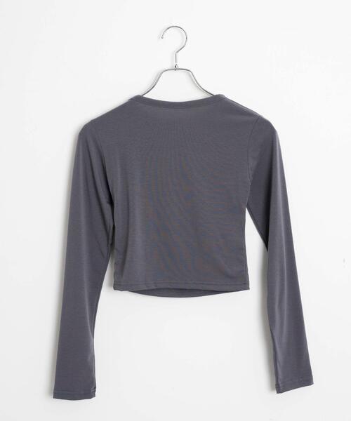 dispark(ディスパーク)の「DISPARK/フロントホールプリントロンT(Tシャツ/カットソー・レディース・ホワイト/グレー・FREE)」の13枚目の写真