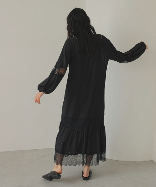 SLOBE IENA（スローブイエナ）の「habi レースティアードドレス