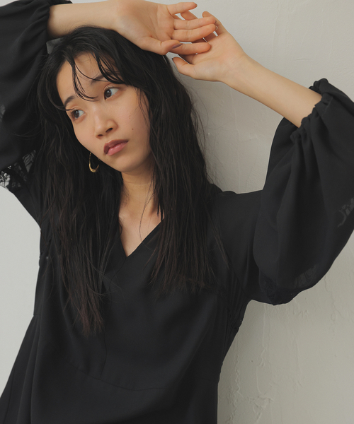 SLOBE IENA（スローブイエナ）の「habi レースティアードドレス