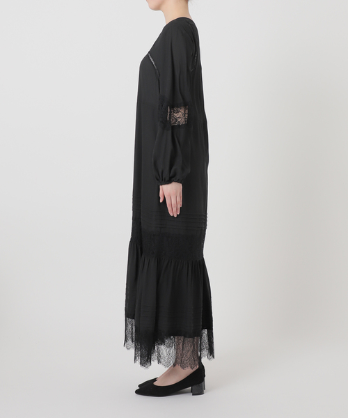 極美品✨2024 スローブイエナ habi レースティアードドレス ワンピース SLOBE IENA - 極美品✨2024 スローブイエナ habi レース