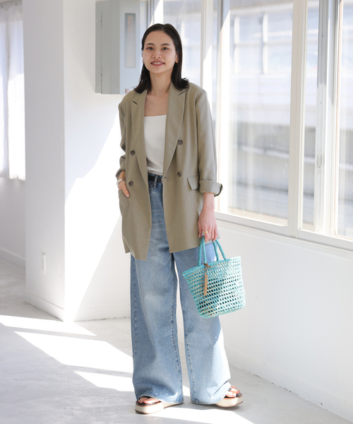 JOURNAL STANDARD（ジャーナルスタンダード）の「【BAGMATI/バグマティ】アバカトートバッグ（トートバッグ・レディース・チャコールグレー/ブラック/サックスブルー・FREE）」の6枚目の写真