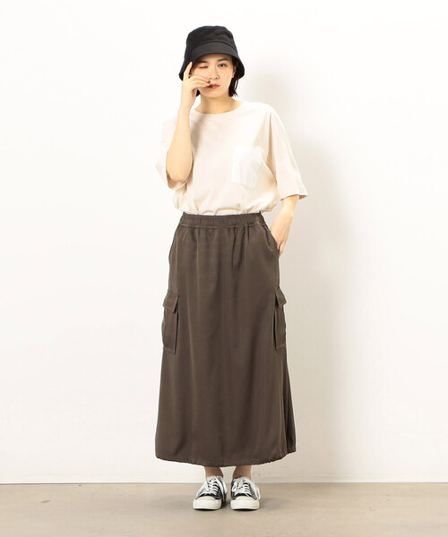 Purple&Yellow（パープルアンドイエロー）の「バックロゴプリント 布帛切替 半袖Ｔシャツ（Tシャツ/カットソー・メンズ・グレイッシュベージュ/アイボリー/ブラック/ターコイズブルー・SMALL/MEDIUM/LARGE）」の10枚目の写真