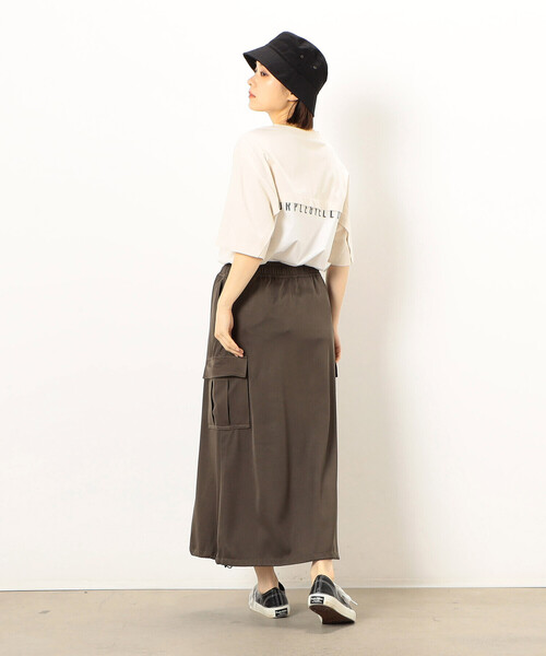 Purple&Yellow（パープルアンドイエロー）の「バックロゴプリント 布帛切替 半袖Ｔシャツ（Tシャツ/カットソー・メンズ・グレイッシュベージュ/アイボリー/ブラック/ターコイズブルー・SMALL/MEDIUM/LARGE）」の20枚目の写真