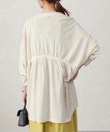 BACKギャザーミドル丈カーディガン