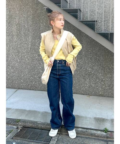 Ungrid（アングリッド）の「スクエアネックショートロングスリーブTee（Tシャツ/カットソー・レディース・パープル/グリーン系その他/ブラック・FREE）」の17枚目の写真