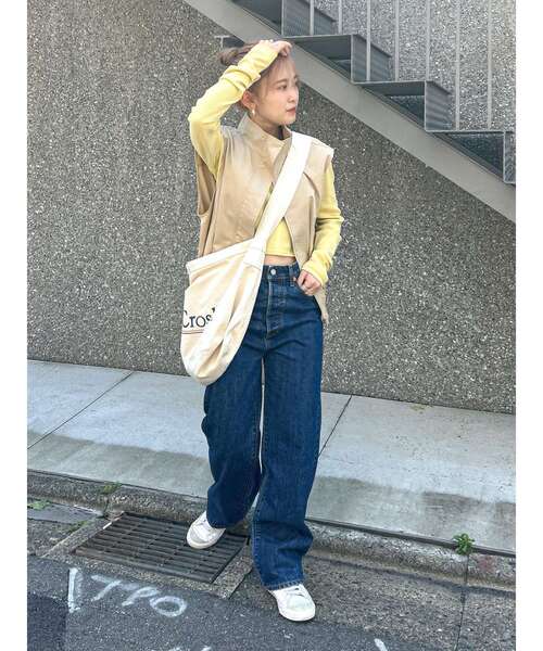 Ungrid（アングリッド）の「スクエアネックショートロングスリーブTee（Tシャツ/カットソー・レディース・パープル/グリーン系その他/ブラック・FREE）」の18枚目の写真