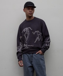 【BAL(バル)/2024秋冬】JACQUARD COTTON CREWNECK SWEATER