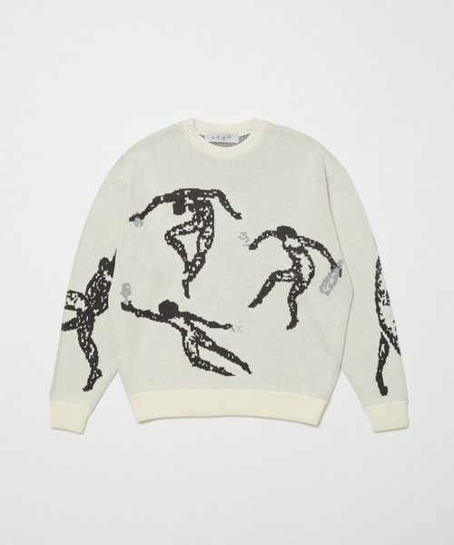 bal(バル)の「【BAL(バル)/2024秋冬】JACQUARD COTTON CREWNECK SWEATER(ニット/セーター・メンズ・ブラック/ホワイト・3/2/1)」の7枚目の写真