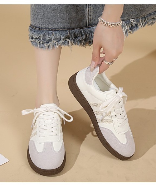 mebole(メボレ)の「レースラインスニーカー(スニーカー・レディース・シルバー/ピンク/アイボリー・LARGE/MEDIUM/SMALL)」の4枚目の写真