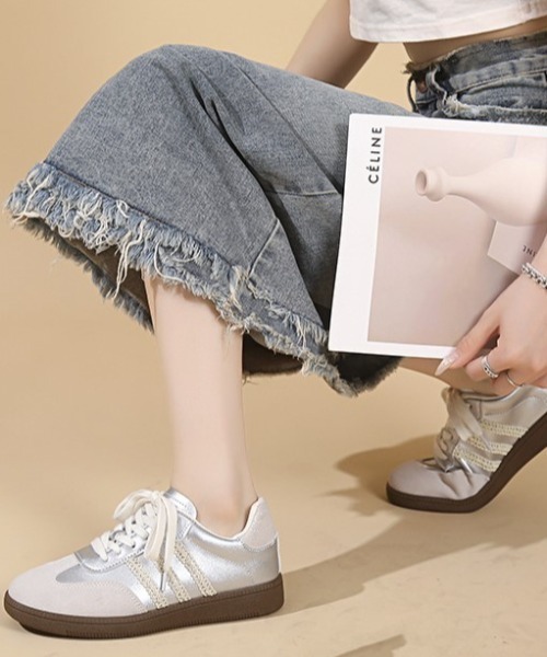 mebole(メボレ)の「レースラインスニーカー(スニーカー・レディース・シルバー/ピンク/アイボリー・LARGE/MEDIUM/SMALL)」の9枚目の写真