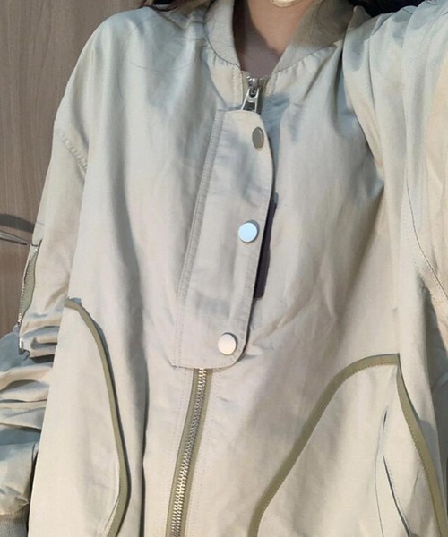 aimoha(アイモハ)の「レトロ MA-1(MA-1・レディース・グリーン・SMALL/MEDIUM/LARGE)」の14枚目の写真