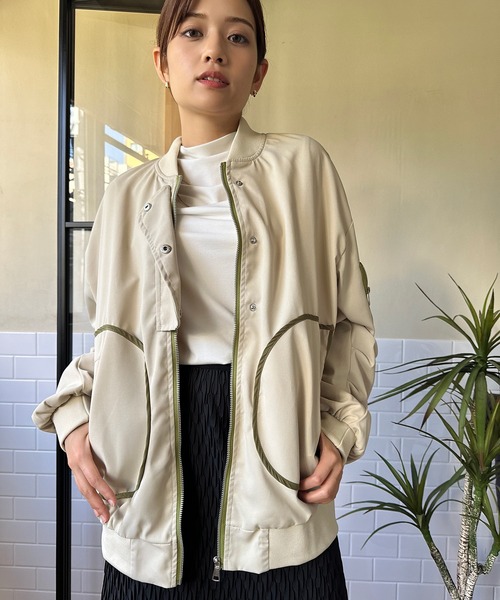 aimoha(アイモハ)の「レトロ MA-1(MA-1・レディース・グリーン・SMALL/MEDIUM/LARGE)」の10枚目の写真