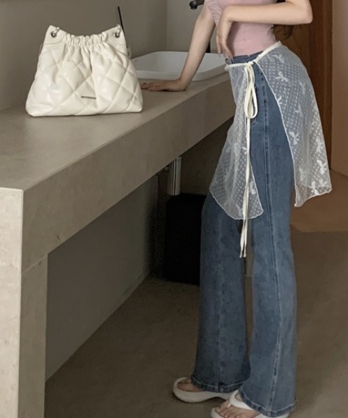 GEMEDA(ジェメダ)の「リボンドットチュールパレオ(スカート・レディース・ホワイト/ブラック・M)」の14枚目の写真