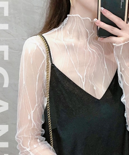 SEN TOKYO(セントーキョー)の「シンプルなのに上品。ニュアンスデザインシースループルオーバー(Tシャツ/カットソー・レディース・ホワイト/アイボリー/ブラック・FREE)」の6枚目の写真