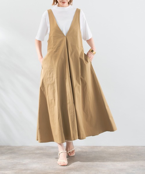 URBAN RESEARCH ROSSO WOMEN(アーバンリサーチ ロッソ)の「Vネックジャンパードレス(ジャンパースカート・レディース・オレンジ/ホワイト/ベージュ・FREE)」の10枚目の写真