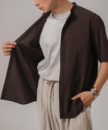 EDIFICE | EVALET ストレッチ バンドカラーシャツ(シャツ/ブラウス)