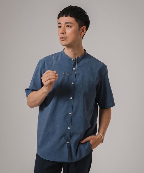 EDIFICE（エディフィス）の「EVALET ストレッチ バンドカラーシャツ（シャツ/ブラウス・メンズ・ブラウン/ホワイト/ネイビー/ブルー系その他・LARGE/MEDIUM/SMALL）」の16枚目の写真