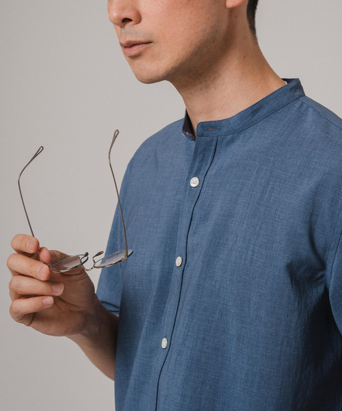 EDIFICE（エディフィス）の「EVALET ストレッチ バンドカラーシャツ（シャツ/ブラウス・メンズ・ブラウン/ホワイト/ネイビー/ブルー系その他・LARGE/MEDIUM/SMALL）」の20枚目の写真