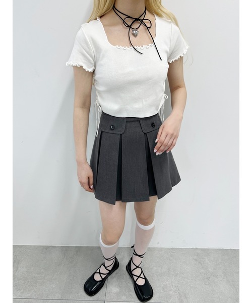 PHILLY(フィリー)の「【PHILLY】サイドドロストメロウトップス(Tシャツ/カットソー・レディース・ホワイト/ブラック・FREE)」の5枚目の写真