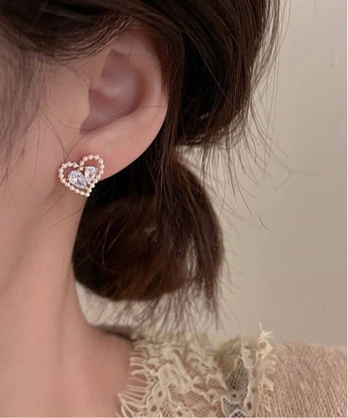 Burner（バーナー）の「【OKUOKU　0909】ハート モチーフ カラフル ピアス oku-pierce-g1 N（ピアス（両耳用）・レディース・その他4/Y/F/E/D/C/R/P/G/B/Q/O/その他5/W/V/T/その他7/X/Z/N/H/I/K/L/M/A/その他2/その他3・FREE）」の2枚目の写真