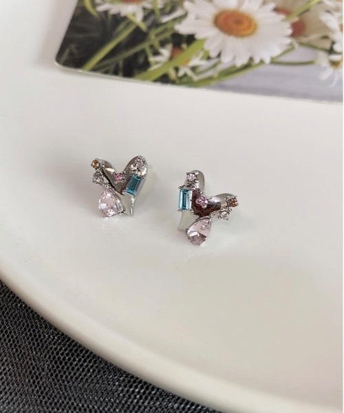 Burner（バーナー）の「【OKUOKU　0909】ハート モチーフ カラフル ピアス oku-pierce-g1 N（ピアス（両耳用）・レディース・その他4/Y/F/E/D/C/R/P/G/B/Q/O/その他5/W/V/T/その他7/X/Z/N/H/I/K/L/M/A/その他2/その他3・FREE）」の3枚目の写真