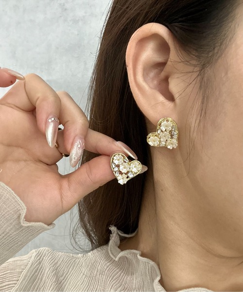 Burner（バーナー）の「【OKUOKU　0909】ハート モチーフ カラフル ピアス oku-pierce-g1 N（ピアス（両耳用）・レディース・その他4/Y/F/E/D/C/R/P/G/B/Q/O/その他5/W/V/T/その他7/X/Z/N/H/I/K/L/M/A/その他2/その他3・FREE）」の4枚目の写真