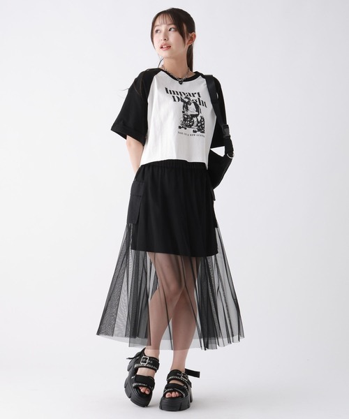 repipi armario(レピピ アルマリオ)の「GIRLプリントラグランT(Tシャツ/カットソー・キッズ・グレー/ホワイト/ピンク・SMALL/MEDIUM/LARGE)」の5枚目の写真