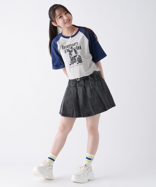 repipi armario(レピピ アルマリオ)の「GIRLプリントラグランT(Tシャツ/カットソー・キッズ・グレー/ホワイト/ピンク・SMALL/MEDIUM/LARGE)」の6枚目の写真