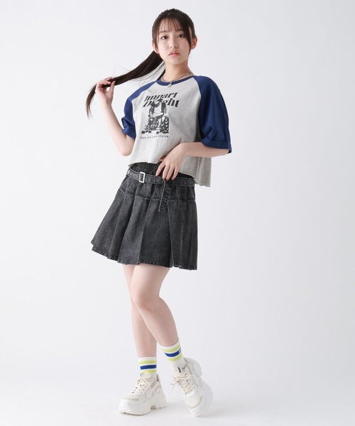 repipi armario(レピピ アルマリオ)の「GIRLプリントラグランT(Tシャツ/カットソー・キッズ・グレー/ホワイト/ピンク・SMALL/MEDIUM/LARGE)」の7枚目の写真