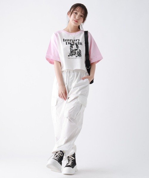 repipi armario(レピピ アルマリオ)の「GIRLプリントラグランT(Tシャツ/カットソー・キッズ・グレー/ホワイト/ピンク・SMALL/MEDIUM/LARGE)」の8枚目の写真