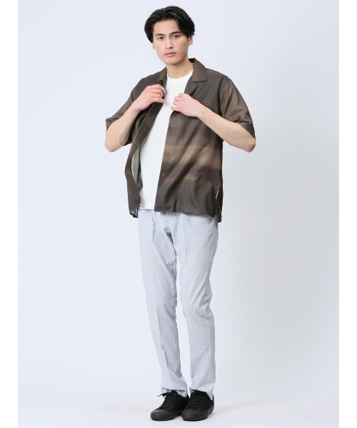 renoma HOMME（レノマオム）の「【ストレッチ 開襟】レノマ オム グラデーション オープンカラー半袖シャツ（シャツ/ブラウス・メンズ・ブラウン/ライトグレー・LARGE/X-LARGE/MEDIUM）」の17枚目の写真