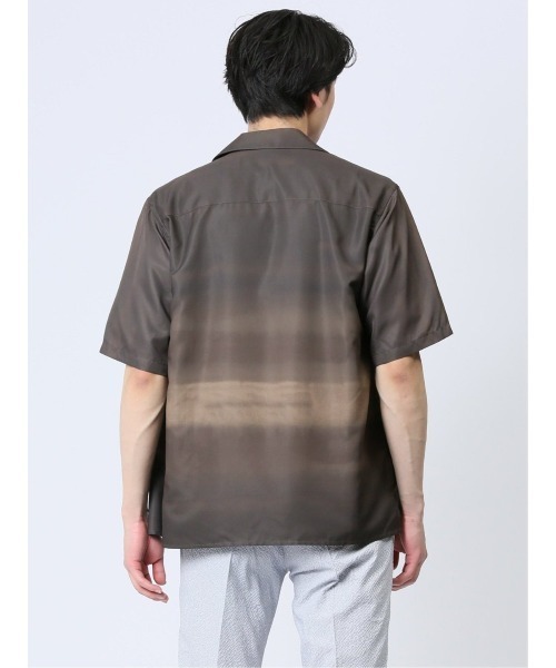 renoma HOMME（レノマオム）の「【ストレッチ 開襟】レノマ オム グラデーション オープンカラー半袖シャツ（シャツ/ブラウス・メンズ・ブラウン/ライトグレー・LARGE/X-LARGE/MEDIUM）」の15枚目の写真