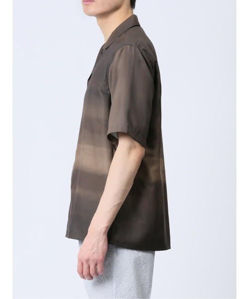 renoma HOMME（レノマオム）の「【ストレッチ 開襟】レノマ オム グラデーション オープンカラー半袖シャツ（シャツ/ブラウス・メンズ・ブラウン/ライトグレー・LARGE/X-LARGE/MEDIUM）」の12枚目の写真