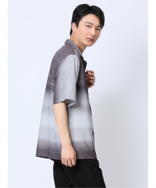 renoma HOMME（レノマオム）の「【ストレッチ 開襟】レノマ オム グラデーション オープンカラー半袖シャツ（シャツ/ブラウス・メンズ・ブラウン/ライトグレー・LARGE/X-LARGE/MEDIUM）」の21枚目の写真