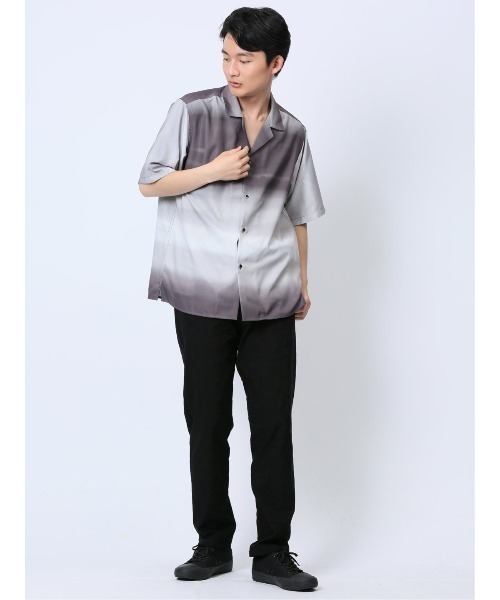 renoma HOMME（レノマオム）の「【ストレッチ 開襟】レノマ オム グラデーション オープンカラー半袖シャツ（シャツ/ブラウス・メンズ・ブラウン/ライトグレー・LARGE/X-LARGE/MEDIUM）」の18枚目の写真