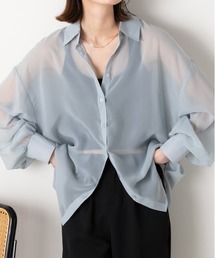 ad thie | カラバリ豊富  オーバーシルエットシアーシャツ(シャツ/ブラウス)