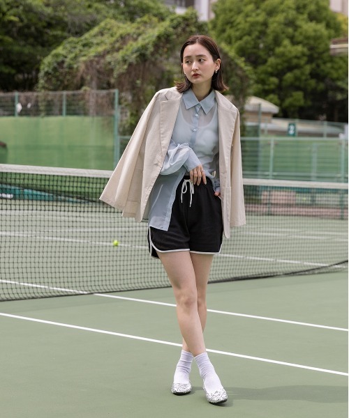 ad thie（アドティエ）の「カラバリ豊富  オーバーシルエットシアーシャツ（シャツ/ブラウス・レディース・オレンジ/ライトグレー/ピンク/オフホワイト/ブラック/ライトブルー・FREE）」の19枚目の写真