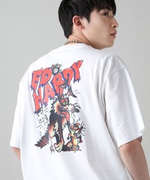 Buyer's Select/ED HARDYアートバックプリントウルフプリント半袖Tシャツ