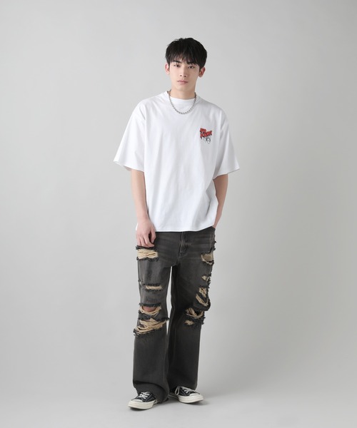 Ed Hardy(エドハーディー)の「Buyer's Select/ED HARDYアートバックプリントウルフプリント半袖Tシャツ(Tシャツ/カットソー・メンズ・ブラック/ホワイト/ライム・M/L)」の5枚目の写真
