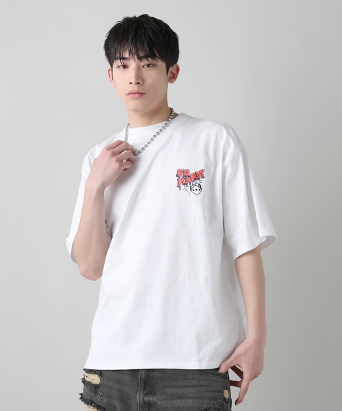 Ed Hardy(エドハーディー)の「Buyer's Select/ED HARDYアートバックプリントウルフプリント半袖Tシャツ(Tシャツ/カットソー・メンズ・ブラック/ホワイト/ライム・M/L)」の8枚目の写真