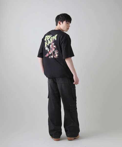 Ed Hardy(エドハーディー)の「Buyer's Select/ED HARDYアートバックプリントウルフプリント半袖Tシャツ(Tシャツ/カットソー・メンズ・ブラック/ホワイト/ライム・M/L)」の19枚目の写真